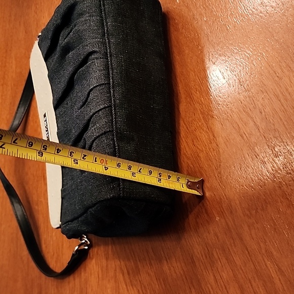 Miche purse shell w jean and faux ostrich trim! LIKE NEW! - Picture 4 of 9